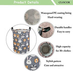 CLOCOR Kids Laundry Basket, Collapsible Fabric Storage Container, Gift Basket - Image 7