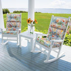 DYTXIII Outdoor High Back Chair Cushions Set of 2, Water Repellent Tufted - Image 2