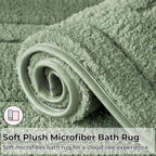 GRANNY SAYS Sage Green U Shaped Toilet Rug 20" x 24", Non-Slip Bath Mat - Image 6