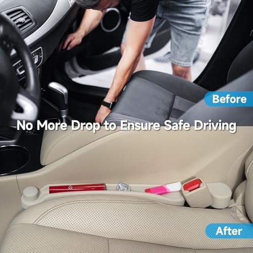 Givifive Car Seat Gap Filler Organizer 2Pack Soft Foam 3IN1 Multifunctional - Image 2