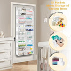 Over The Door Organizer 6 Tiers, Extra Large Behind Door Storage of 12 - Image 4