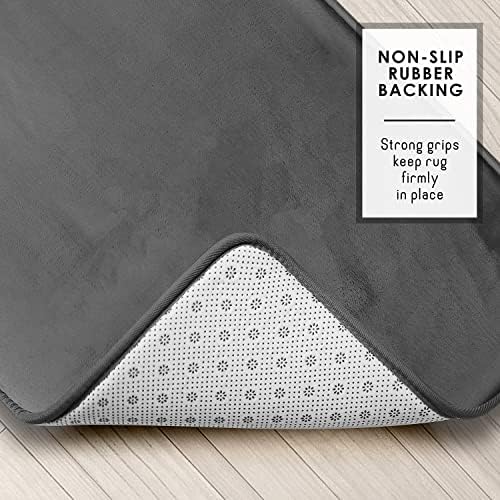 Clara Clark Bathroom Rugs, Velvet Memory Foam Bath Mat, Machine Washable Bath - Image 5