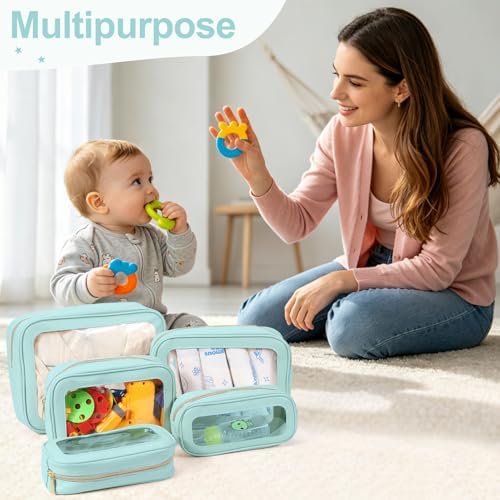 YOPCDJ 5PCS Diaper Bag Organizer Pouch, Cosmetic Bag Set, TSA Approved Toiletry - Image 3