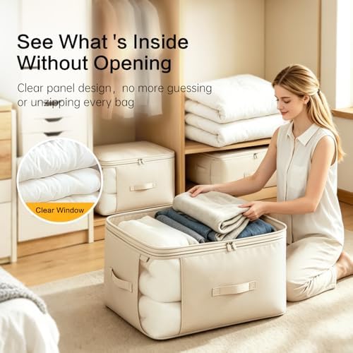 Comforter Storage Bag, Large Capacity Blanket Storage Bags 2-Layer Ultra Space - Image 6