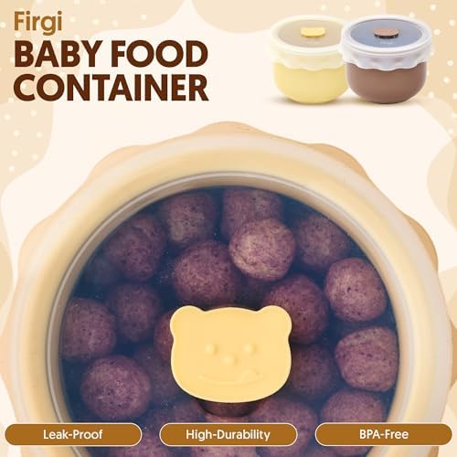 Ceramic Baby Food Storage Container, Airtight BPA-Free Jar - Image 2