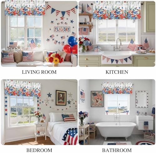 4th of July Kitchen Curtains Valances - Image 6