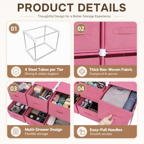 Geetery Under Dorm Bed Cube Organizer Shelf - Image 3