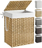 SONGMICS Laundry Hamper with Lid, 23.8 Gal Synthetic Rattan by Unknown