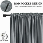 DONREN 2 Panels Medium Grey Valance - Image 2