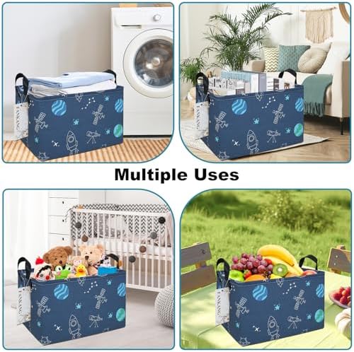 Rectangular Space Storage Bin Nursery Hamper - Image 5