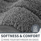 GRANNY SAYS Dark Grey Bathroom Rug 20" x 30", Non-Slip Microfiber Bath Mat - Image 5