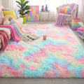 Amdrebio Rainbow Unicorn Pastel Cute Area Rug 4x6 by Amdrebio