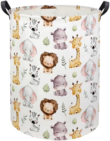 Animal Baby Laundry Basket Kids Hamper Animal Toy Storage Bin by TIBAOLOVER