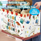 Runtoo Cool Kids Read Books Storage Bins Inspirational Quotes Book Basket Toys - Image 4
