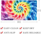 Bathtub Mat Non Slip 26.8x15.1 Inch, Spiral Tie-dye Shower Mat - Image 4