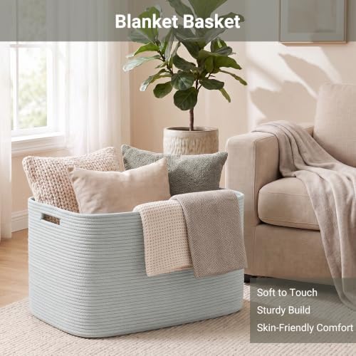 Large Laundry Basket/Hamper, Light Grey Basket - Image 3
