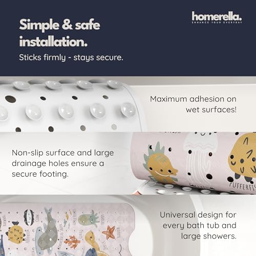 homerella Bathtub Mat Non Slip Kids 40x16 Baby Bath Mat Non Slip Anti Mold - Image 4