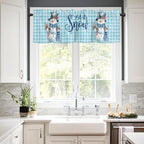 Snowman Christmas Valance Curtains - Image 2