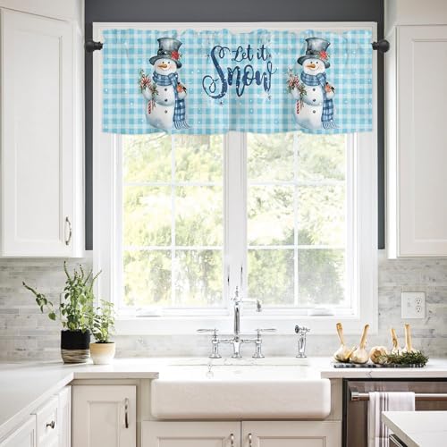 Snowman Christmas Valance Curtains - Image 2