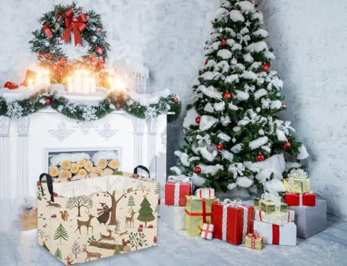 Sanjiaofeng Rectangular Christmas Basket Animal Storage Bins, Cute Storage - Image 5