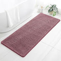 Chenille Bathroom Runner Rug 24"x60" Dusty Rose, Plush Bath Mat by Kildoss