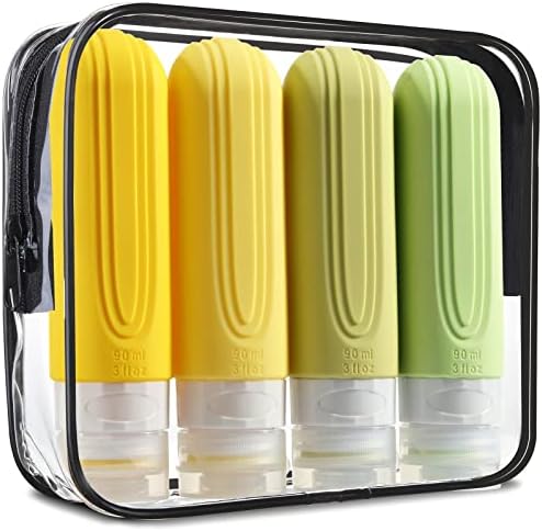 Mrsdry Travel Bottles for Toiletries, Tsa Approved 3oz Travel Size Containers by Mrsdry