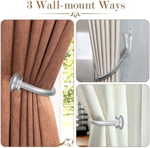 TONIAL Curtain Holdbacks, Small Cap Finials - Image 4