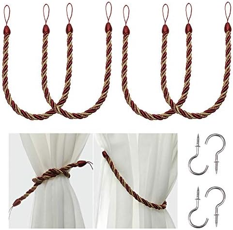 BEL AVENIR Curtain Tiebacks Ropes Tie-Backs, Handmade Holdbacks by BELAVENIR