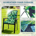 DYTXIII Outdoor High Back Chair Cushions Set of 2, 44x20 in Water Repellent - Image 4