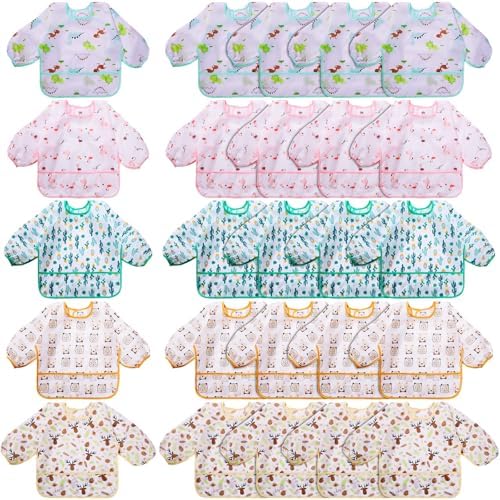 Tarpop Long Sleeve Bibs, Infant Smocks Bulk by Tarpop