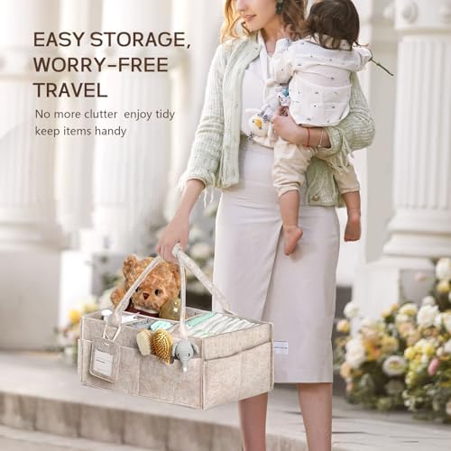 GEMII 2PCS Diaper Caddy Organizer, Large Baby Caddy Organizer - Image 7