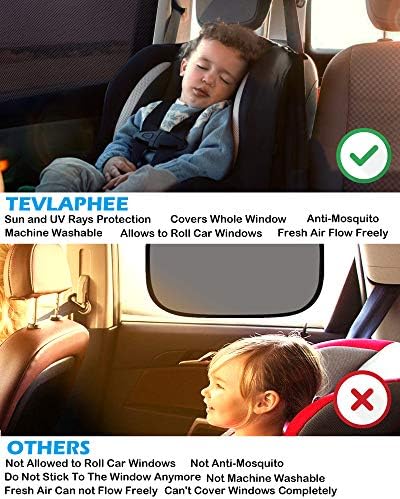 Tevlaphee Car Sunshade Kids, Universal Sun Visor Car Net Sunscreen Baby - Image 3