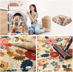 10x12 Area Rugs for Living Room: Large Washable Rug Non Slip Low Pile Soft Faux - Image 4