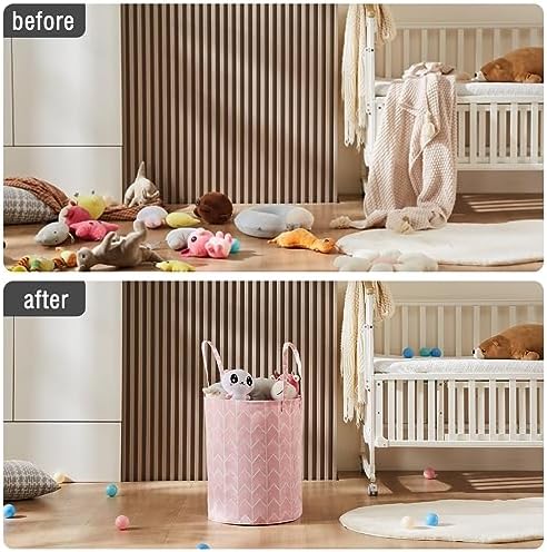 Baby Laundry Basket Nursery Hamper - Image 3