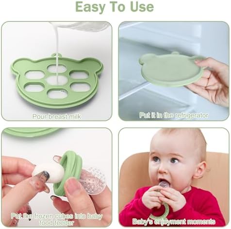 Baby Teething Toy with Fruit Food Feeder & Popsicle Freezer Molds Set - Image 4
