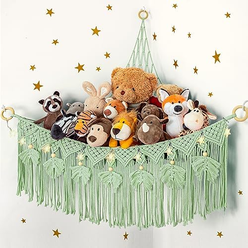 Macrame Stuffed Animal Storage by ANROYE