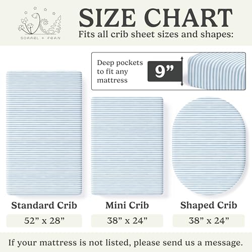 Sorrel + Fern Baby Crib Sheets Neutral, Fitted 2-Pack - Image 5