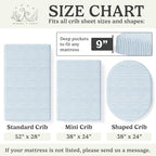 Sorrel + Fern Baby Crib Sheets Neutral, Fitted 2-Pack - Image 5