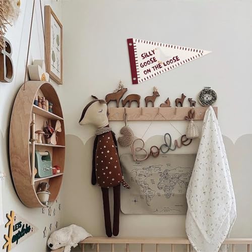 Goose Nursery Decor Playroom Banner Silly Goose Felt Pennant Flag - Image 3
