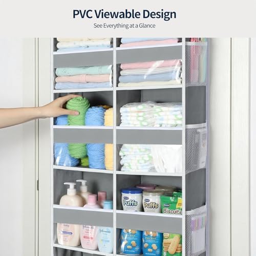 Yecaye Over The Door Organizer, 5 Tier Extra Large Behind Door Storage of 10 - Image 4