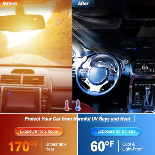 Car Windshield Sun Shade UV Reflector Foldable Front Window SUV - Image 3