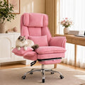Office Chair with Flip Armrests & Foot Rest, Criss Cross Legged Home Office by BOWTHY
