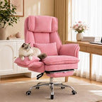 Office Chair with Flip Armrests & Foot Rest, Criss Cross Legged Home Office by BOWTHY