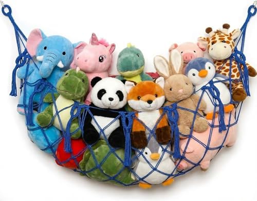 Stuffed Animal Net or Hammock for Flat Wall Mounted Handmade Macrame Toy by Diocos