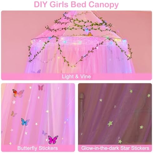 FIOBEE Bed Canopy for Girls Room - Image 5