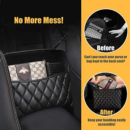 Car Net Pocket Handbag Holder, PU Leather Handbag Holder - Image 2