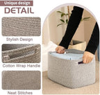 OIAHOMY 4 Pack Storage Baskets for Organizing 15L Cube Storage Bins Grey - Image 2