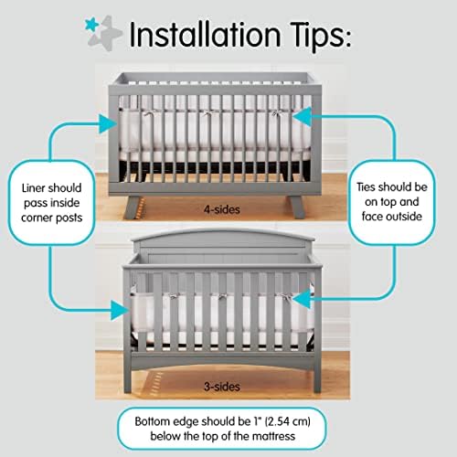 AirflowBaby Mesh Crib Liner for Full-Size Slatted Cribs, Lightweight 2mm Mesh - Image 5