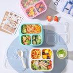 TOUWMX Bento Box For Kids, 4 Pack 3 Compartments Meal Prep Containers Reusable - Image 5
