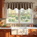 StangH Taupe Scalloped Valance for Windows 52x18 Inch, 1 Panel by StangH